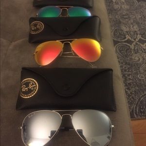 Authentic Ray Ban Aviator Mirror Sunglasses